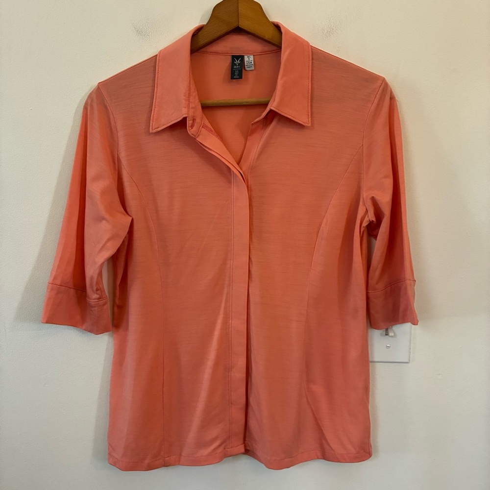 Ibex Merino Wool Button-Up Top